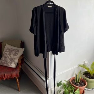 Babaton Black Short Sleeve Blouse